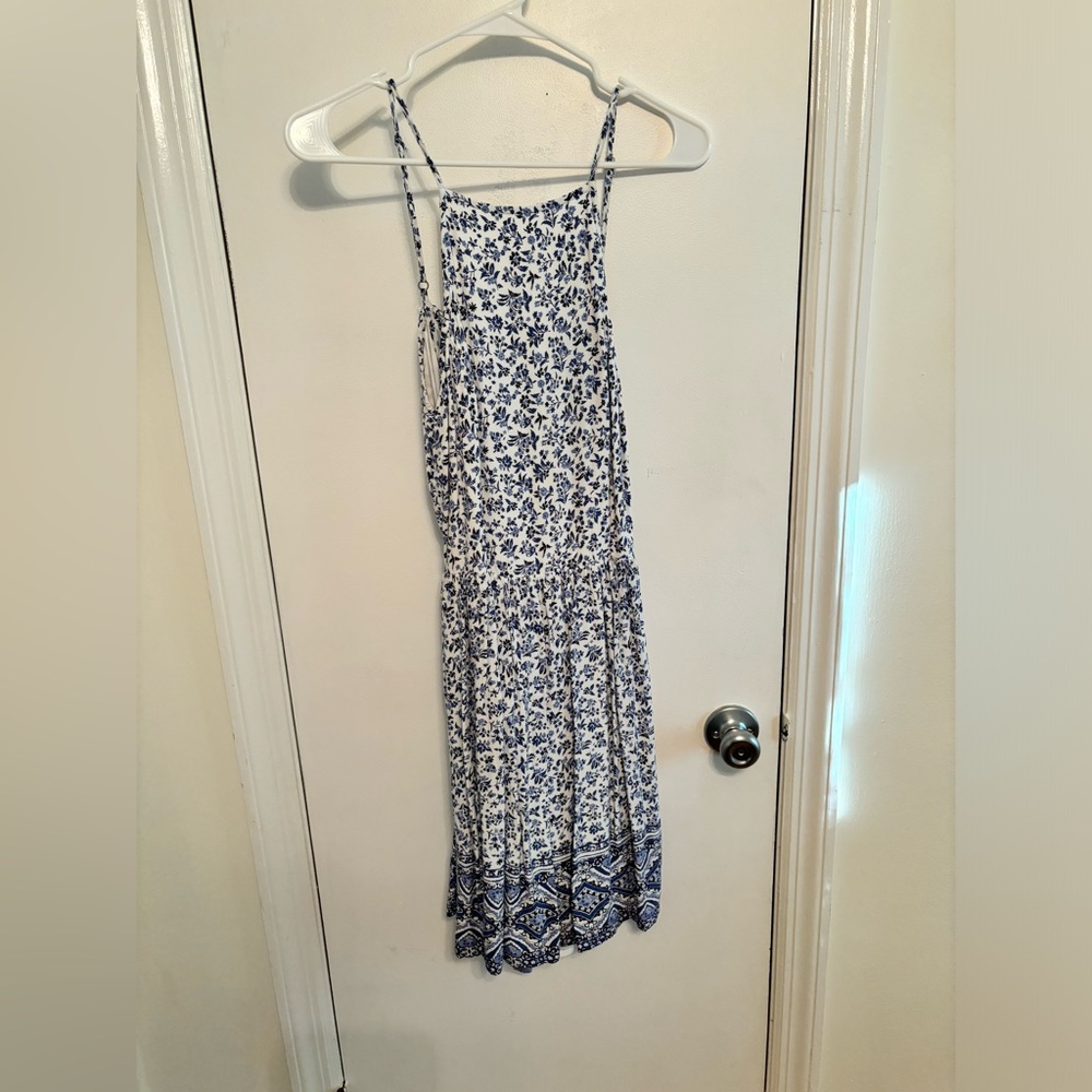 Short open back summer dress